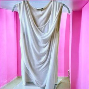 Anthropologie LiefNotes Ivory Sleeveless Tunic Top XS